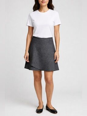 Saks Fifth Avenue grey marl flippy skater skirt 
 A-Line Flared Women's Skirt L